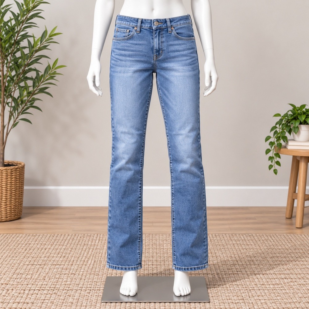Mossimo Mid-Rise Jegging Womens Size 8/29R Blue Power Stretch Denim Jeans